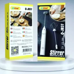 MINI MISCELATORE AGITATORE Q-JB31 DOPPIA TESTA FRULLINO PER CAFFÈ LATTE UOVA