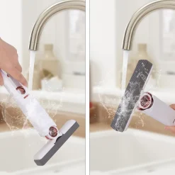 MINI MOP MOCIO IN SPUGNA PORTATILE SPAZZOLA SUPER ASSORBENTE PER CUCINA VETRI