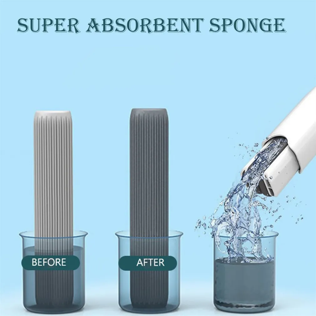 MINI MOP MOCIO IN SPUGNA PORTATILE SPAZZOLA SUPER ASSORBENTE PER CUCINA VETRI
