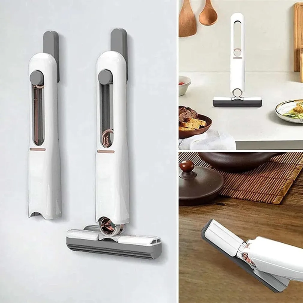 MINI MOP MOCIO IN SPUGNA PORTATILE SPAZZOLA SUPER ASSORBENTE PER CUCINA VETRI