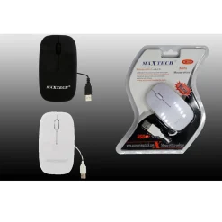 MINI MOUSE OTTICO USB 2.0 CON FILO PER COMPUTER NOTEBOOK PC PORTATILE MAXTECH M-Z009