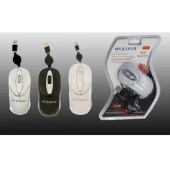 MINI MOUSE USB 2.0 OTTICO CON FILO PER COMPUTER NOTEBOOK PC PORTATILE MAXTECH M-Z004