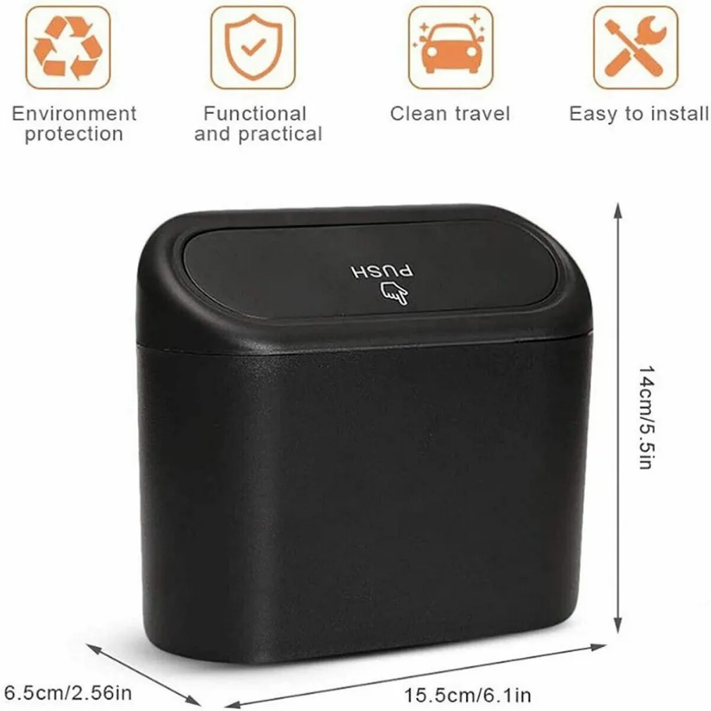 MINI PATTUMIERA CESTINO PORTAOGGETTI RIFIUTI PER AUTO CON CLIP SUPPORTO Q-L088