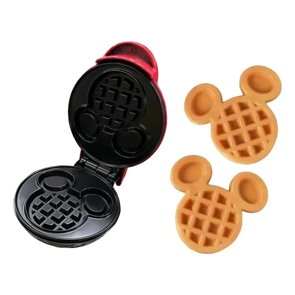 MINI PIASTRA MACCHINA PER WAFFLE A FORMA DI TOPOLINO ANTIADERENTE BAMBINI FACILE DA USARE