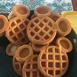 MINI PIASTRA MACCHINA PER WAFFLE A FORMA DI TOPOLINO ANTIADERENTE BAMBINI FACILE DA USARE