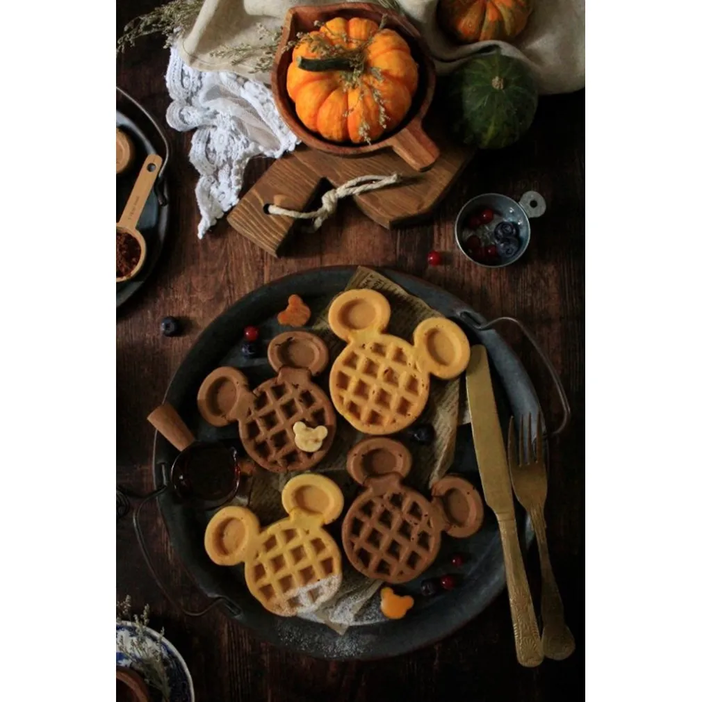 MINI PIASTRA MACCHINA PER WAFFLE A FORMA DI TOPOLINO ANTIADERENTE BAMBINI FACILE DA USARE