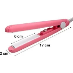 MINI PIASTRA PER CAPELLI PORTATILE PROFESSIONALE CON CONTENITORE PLASTICA PER DONNE RAGAZZE