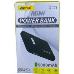 MINI POWER BANK 5000MAH Q-T71 CARICATORE RICARICA RAPIDA PORTATILE 2 PORTE USB
