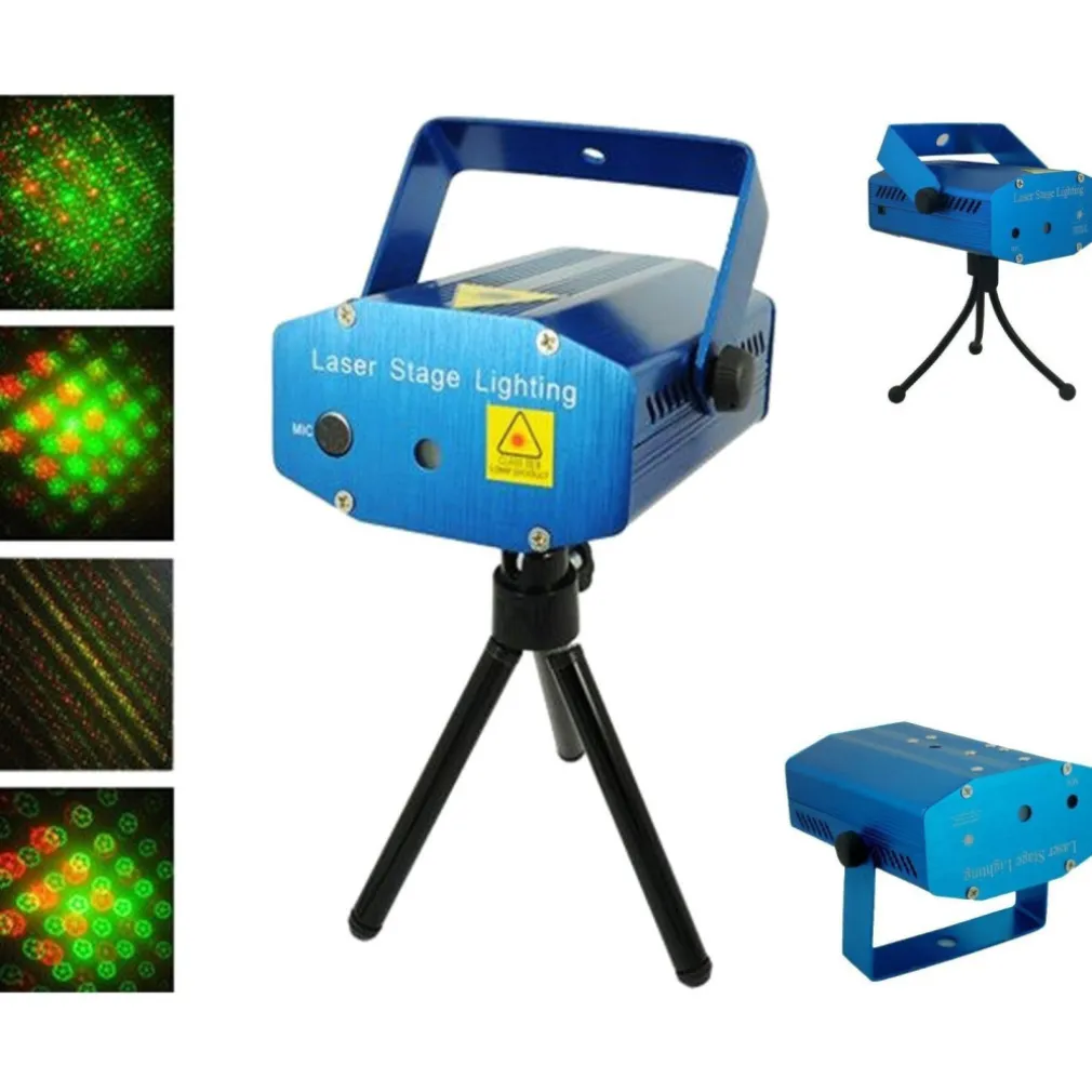 MINI PROIETTORE LASER EFFETTO PUNTINI LUCI VERDE E ROSSO PER LUCE DISCOTECA