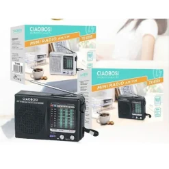 MINI RADIO FM PORTATILE 9 BANDE AM FM MW SW1-7 CON RICEVITORE AUDIO TV TX-8185