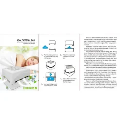 MINI RAFFRESCATORE EVAPORATIVO VENTILATORE USB PORTATILE RICARICABILE 360° 3 IN1