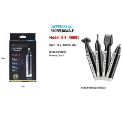 MINI RASOIO RICARICABILE 4IN1 TAGLIACAPELLI ELIMINA PELI SOPRACCIGLIA RIF-NA005