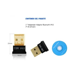 MINI RICEVITORE UNIVERSALE BLUETOOTH CSR V4.0 ADATTATORE DONGLE USB BL-V40 PC