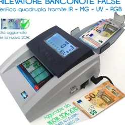 MINI RILEVATORE DI BANCONOTE FALSE EURO DETECTOR PER NEGOZIO CASA UFFICIO HS8989