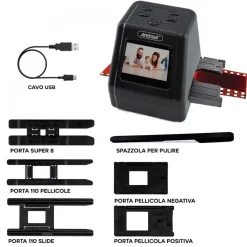 MINI SCANNER DIGITALE PER PELLICOLE DIAPOSITIVE NEGATIVI FILM PORTATILE Q-SMR1