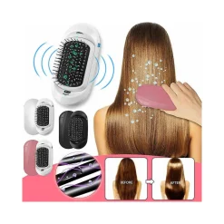 MINI SPAZZOLA MASSAGGIANTE CAPELLI IONICA SCIOGLINODI A BATTERIE PORTATILE