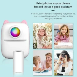 MINI STAMPANTE PORTATILE FOTOGRAFICA TASCABILE CON BATTERIA DA 1000 MAH 203 DPI