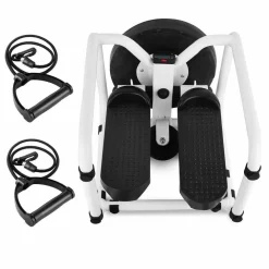 MINI STEPPER MULTIFUNZIONE CON BANDE ELASTICI DI RESISTENZA SEDUTA FITNESS CASA