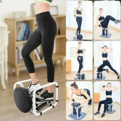 MINI STEPPER MULTIFUNZIONE CON BANDE ELASTICI DI RESISTENZA SEDUTA FITNESS CASA
