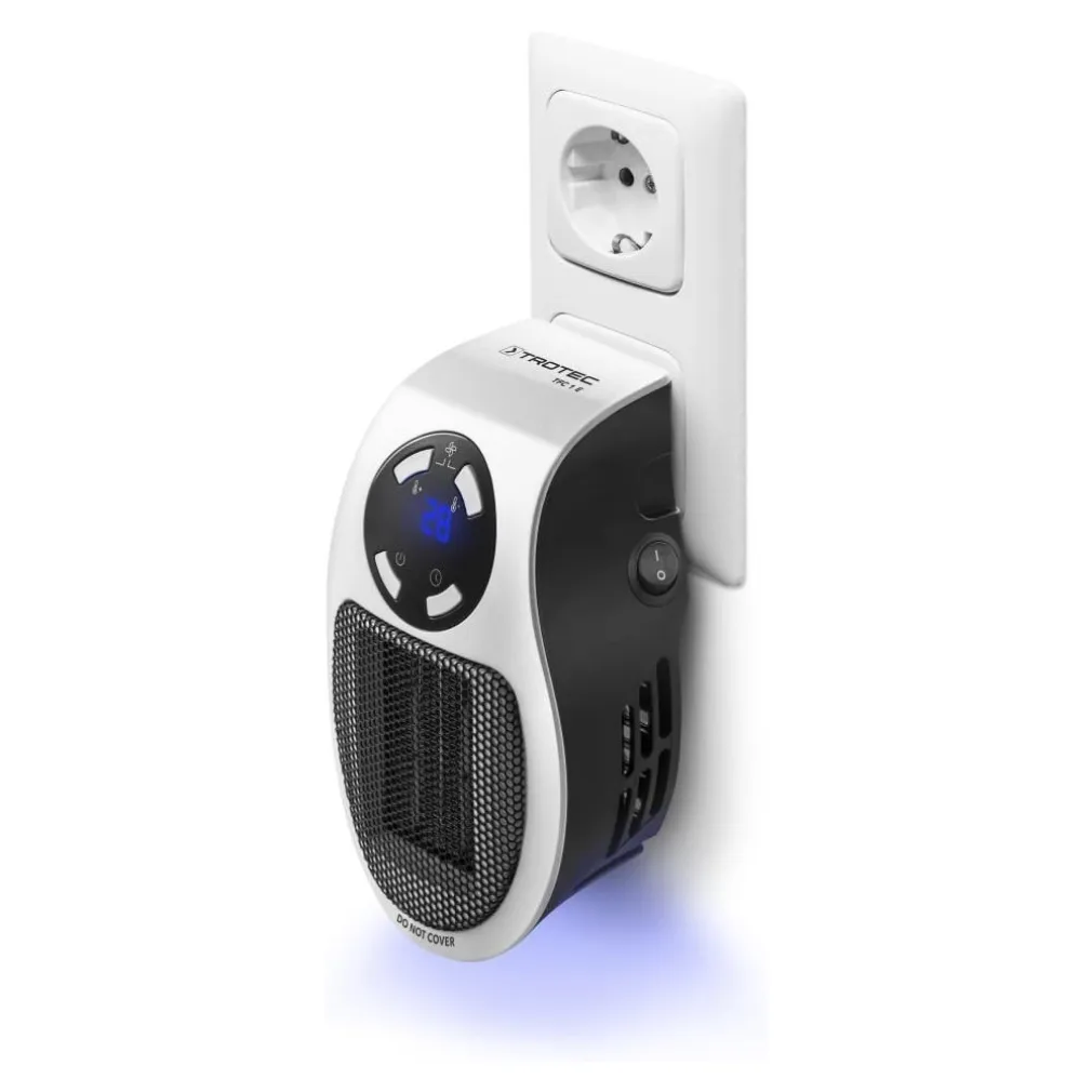 MINI STUFA ELETTRICA A MURO PARETE DISPLAY DIGITALE HANDY TERMO RISCALDA 500 W