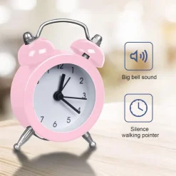 MINI SVEGLIA ANALOGICO DA TAVOLO piccola OROLOGIO ALLARME SONORO