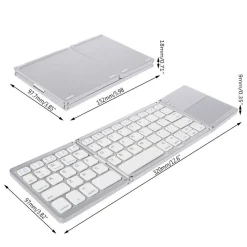 MINI TASTIERA BLUETOOTH PIEGHEVOLE WIRELESS IOS/ANDROID/WINDOWS TOUCHPAD