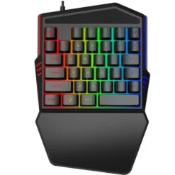MINI TASTIERA GIOCO SINGOLA USB RETROILLUMINAZIONE RGB A UNA MANO GAMING Q-JP60