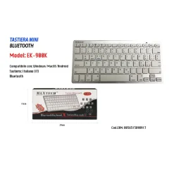 MINI TASTIERA WIRELESS BLUETOOTH ANDROID PC SMARTPHONE TABLET MAXTECH EK900K