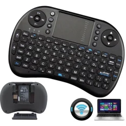 MINI TASTIERA WIRELESS 2,4GHz QWERTY TOUCHPAD PER ANDROID TV XBOX PC 92 TASTI