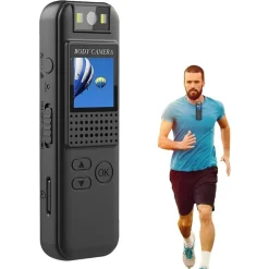 MINI TELECAMERA SPIA LCD CON LENTE GIREVOLE CON VISIONE NOTTURNA BODYCAM FULL HD