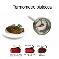MINI TERMOMETRO PER CARNE TEMPERATURA BISTECCA ANALOGICO DA CUCINA ALIMENTI