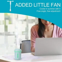 MINI UMIDIFICATORE 3 IN 1 PORTATILE CON LUCE A FORMA DI FUNGO CAMERA AUTO Q-A241