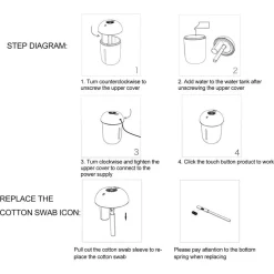 MINI UMIDIFICATORE 3 IN 1 PORTATILE CON LUCE A FORMA DI FUNGO CAMERA AUTO Q-A241