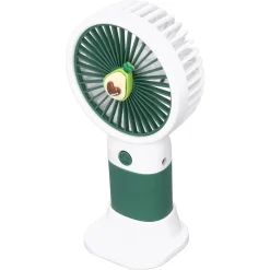 MINI VENTILATORE A MANO BATTERIA RICARICABILE USB PORTATILE TASCABILE VIAGGIO CON BASE