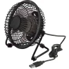 MINI VENTILATORE A PALE FAN USB IN METALLO CON INTERRUTTORE PER PC NOTEBOOK NERO