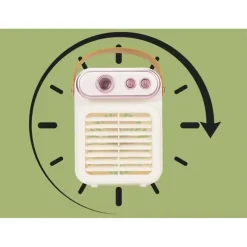 MINI VENTILATORE A SPRUZZO VINTAGE RETRO DA TAVOLO ELETTRICO PORTATILE USB BATTERIA