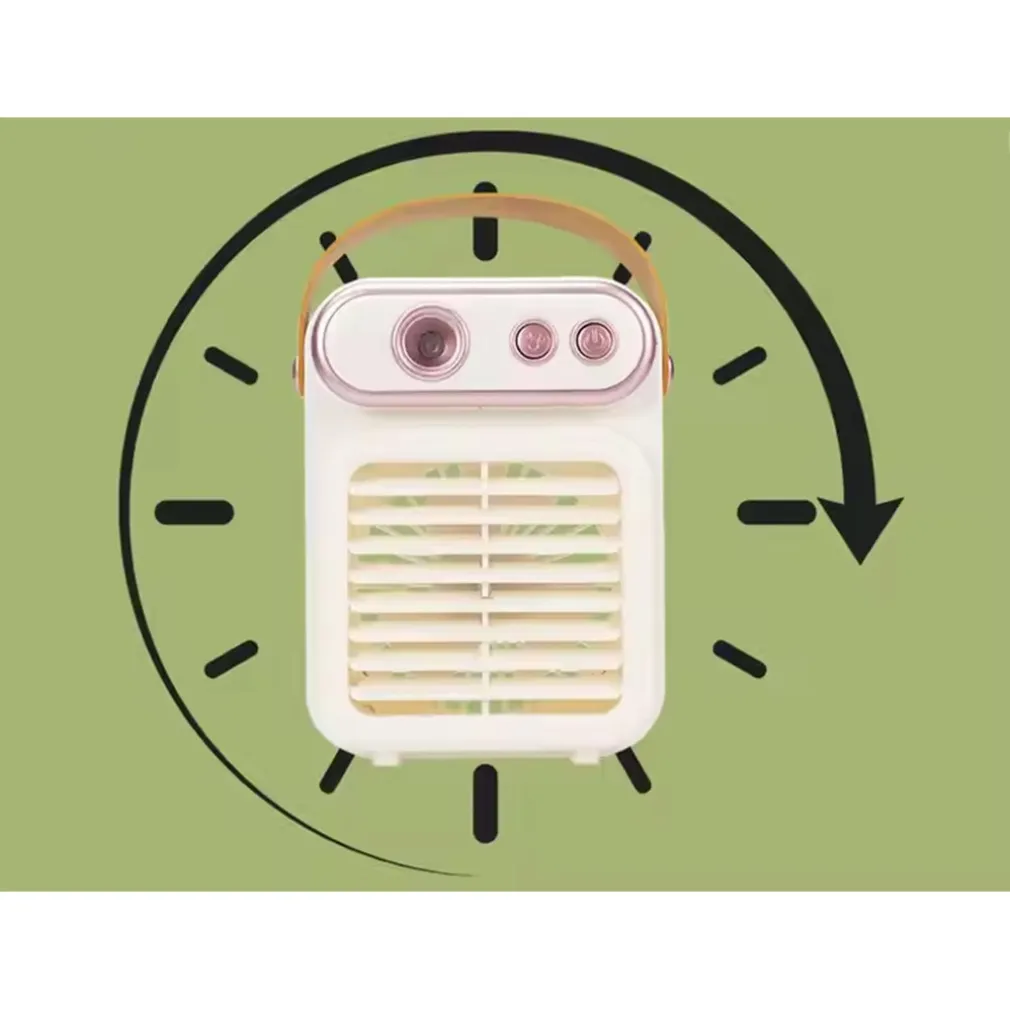 MINI VENTILATORE A SPRUZZO VINTAGE RETRO DA TAVOLO ELETTRICO PORTATILE USB BATTERIA