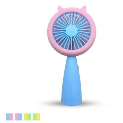 MINI VENTILATORE CON LUCE A LED HQ66-17 PORTATILE BATTERIA RICARICABILE USB 2 VELOCITÀ