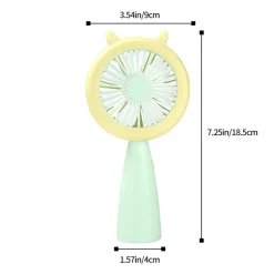 MINI VENTILATORE CON LUCE A LED HQ66-17 PORTATILE BATTERIA RICARICABILE USB 2 VELOCITÀ