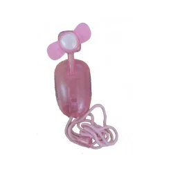 MINI VENTILATORE DA MANO SCRIVANIA COLLO PORTATILE ROSA DESKTOP A BATTERIE