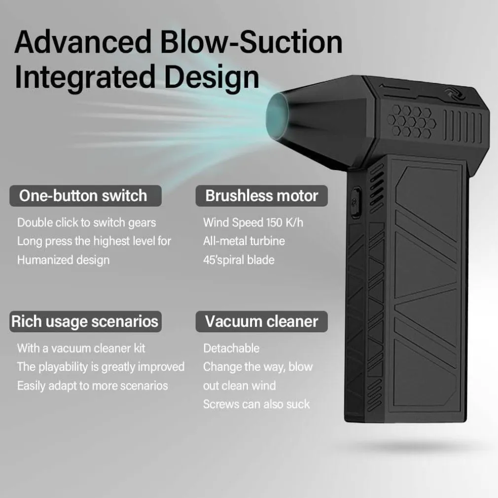 MINI VENTILATORE PORTATILE A BATTERIE RICARICABILE POTENTE SUPER GETTO DI ARIA