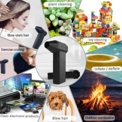 MINI VENTILATORE PORTATILE A BATTERIE RICARICABILE POTENTE SUPER GETTO DI ARIA