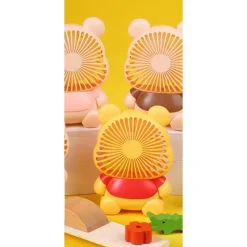 MINI VENTILATORE PORTATILE VIAGGIO BATTERIA RICARICABILE USB FORMA ORSO XC-5228