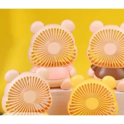 MINI VENTILATORE PORTATILE VIAGGIO BATTERIA RICARICABILE USB FORMA ORSO XC-5228