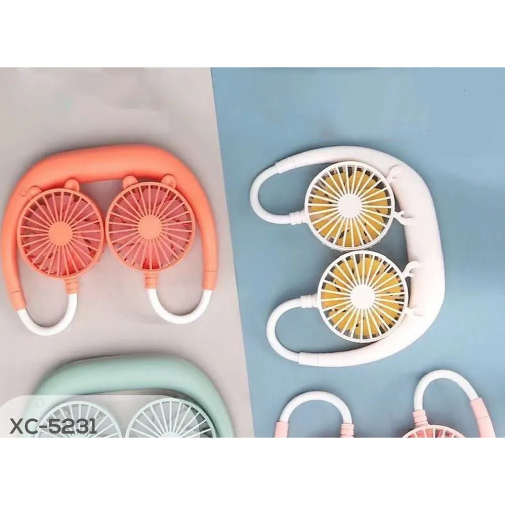 MINI VENTILATORE PORTATILE RICARICABILE USB PER SPORT INDOSSABILE COLLO XC-5231