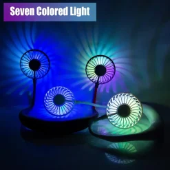 MINI VENTILATORE PORTATILE SUPPORTO CUFFIE APPESO AL COLLO RICARICABILE USB FAN