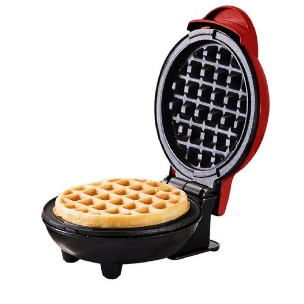 MINI WAFFLE MAKER MACCHINA ANTIADERENTE PER WAFFLE CIALDE FRITTELLE 350W Q-HB66