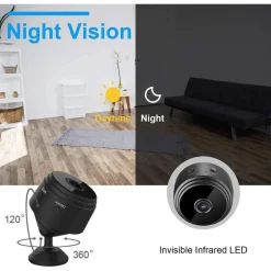 MINI WEBCAM TELECAMERA MULTIUSO INDOOR IP RICARICABILE HD SMART LIFE WIFI Q-HQ36