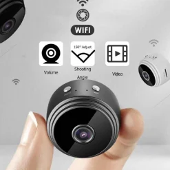 MINI WEBCAM TELECAMERA MULTIUSO INDOOR IP RICARICABILE HD SMART LIFE WIFI Q-HQ36