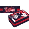 MINNIE MOUSE STAY DAZZLING ASTUCCIO 3 ZIP CERNIERE PORTAPASTELLI MATITE SCUOLA